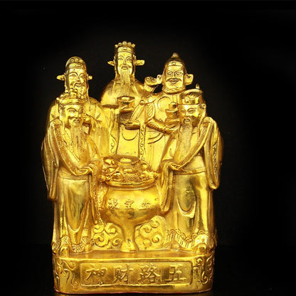 Large Pure Copper God Of Wealth Buddha Brass