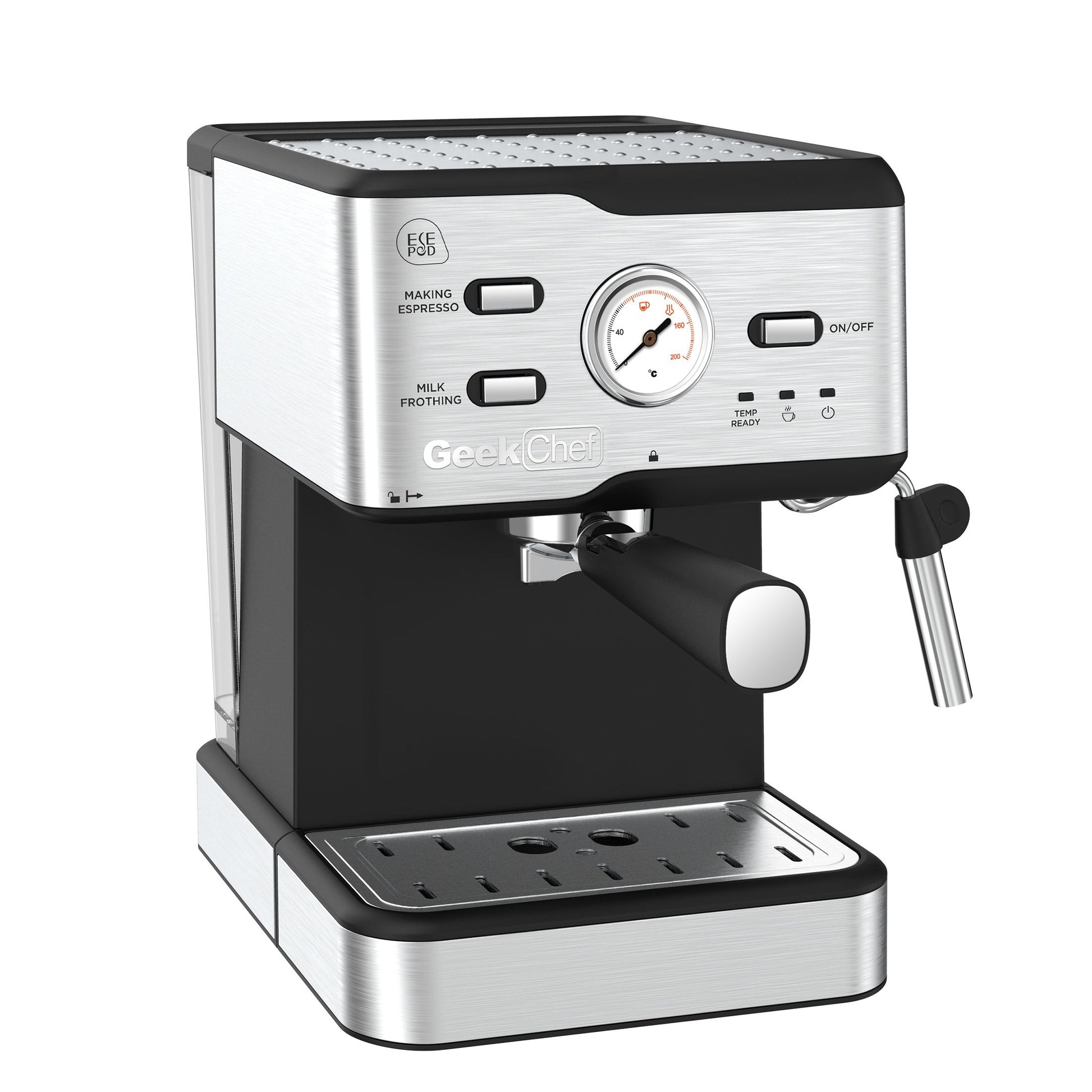 Espresso Machine 20 Bar Pressure Cappuccino Latte Maker Coffee Machine With ESE POD Filter&Milk Frother Steam Wand&thermometer, 1.5L Water Tank, Stainless Steel Espresso Ban On Amazon - MediaEclat.store