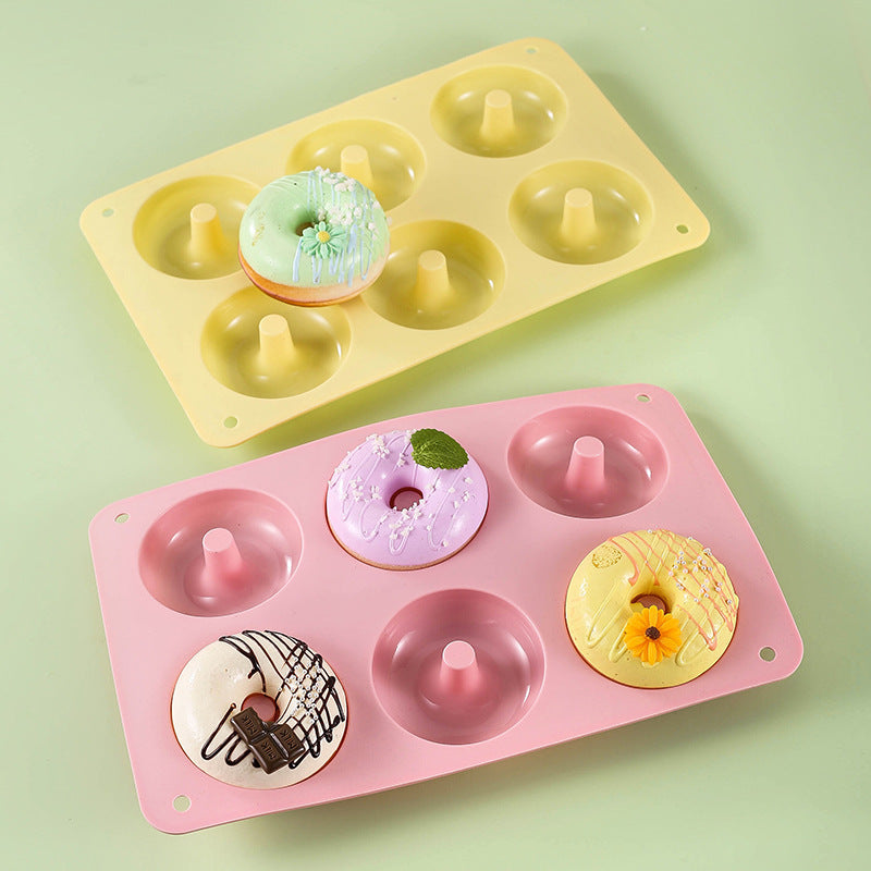 6-piece Food Grade Silicone Donut Mold