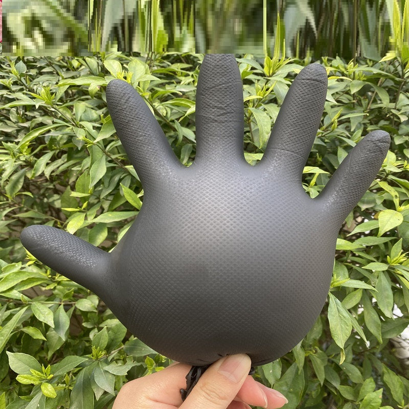 Disposable Black Nitrile Diamond Gloves