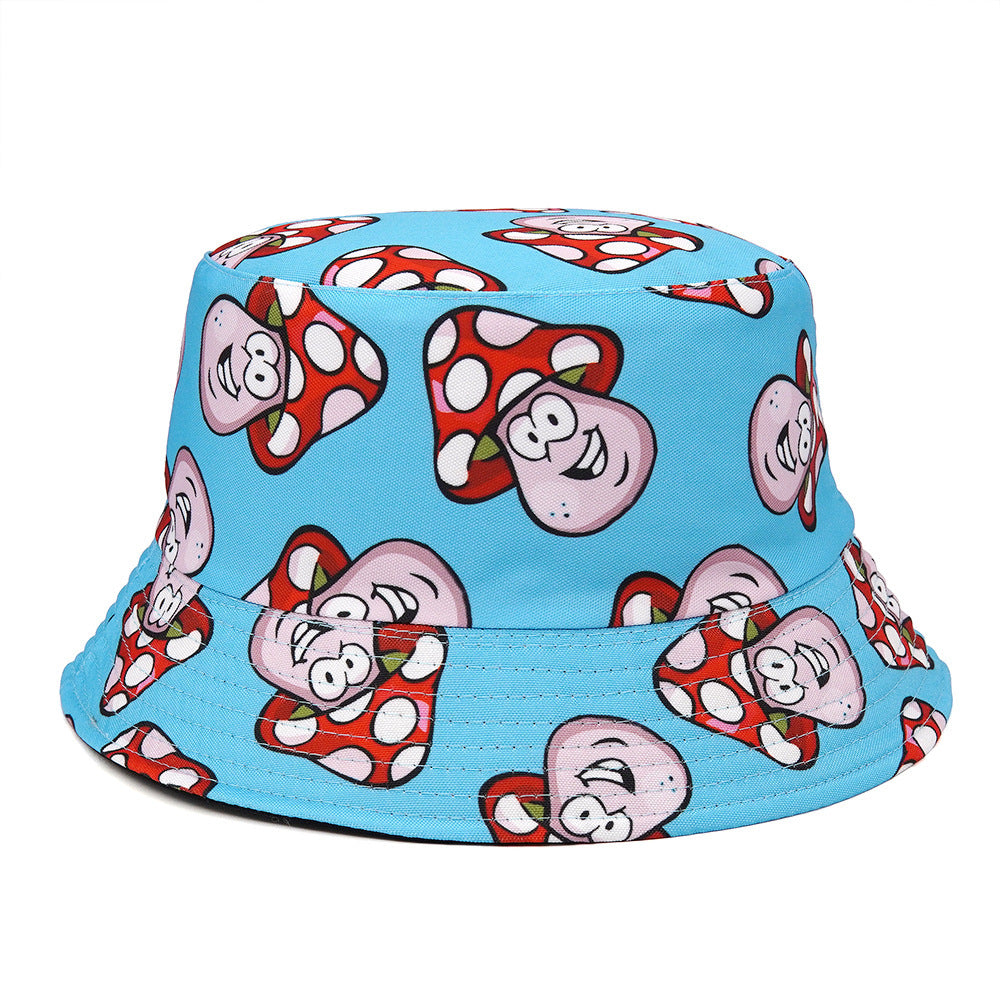 Bucket Cartoon Mushroom Double-sided Wear Bucket Hat