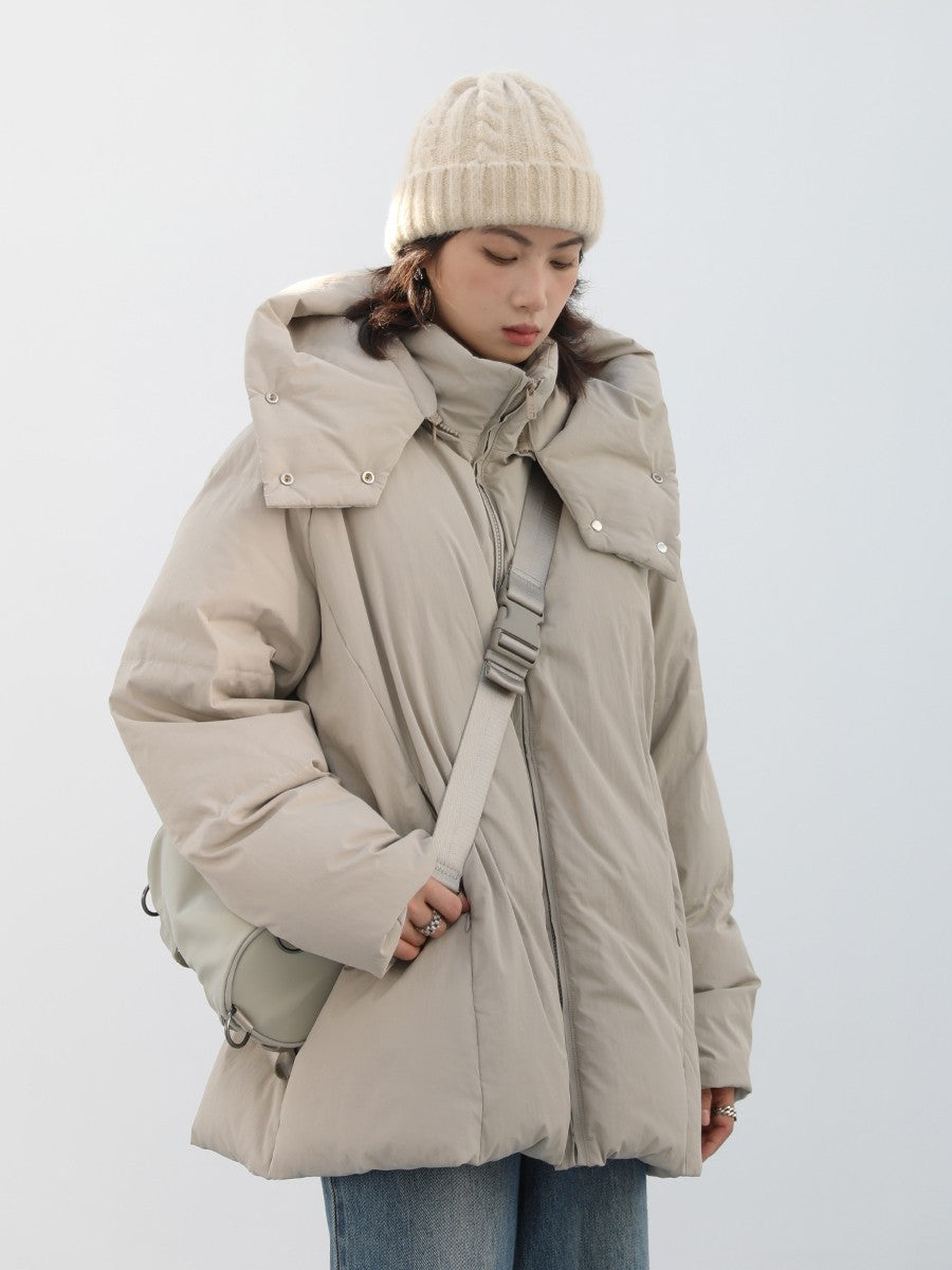 Casual Detachable Hooded 90 White Duck Down Jacket