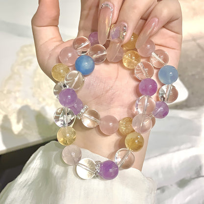 Natural Crystal Bracelet Duobao DIY Niche Original Design Crystal Bracelet