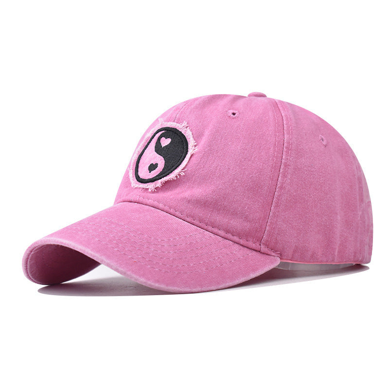 Pure Cotton Washed Old Gossip Embroidered Baseball Cap