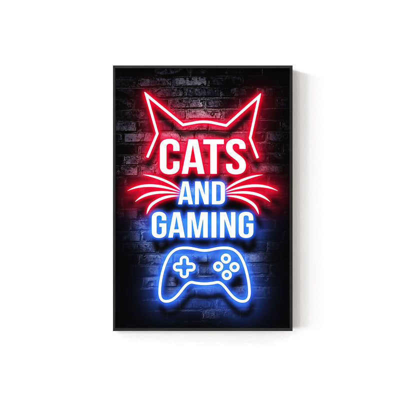 Decorative Picture Hanging On The Handle Of PS Game Machine With Neon Lights