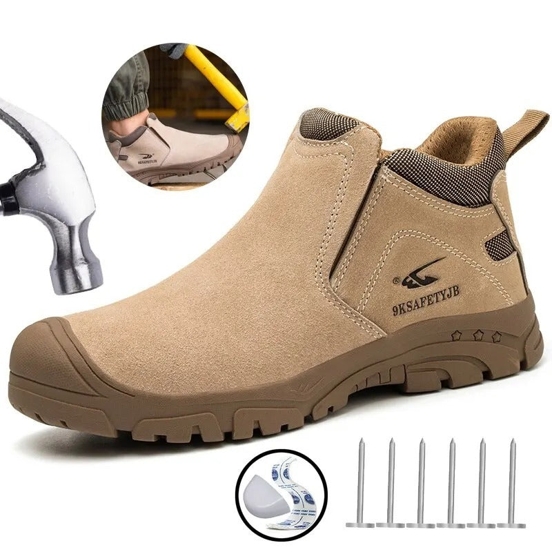 Slip-on Steel Toe Cap Safety Shoes Attack Shield And Anti-stab