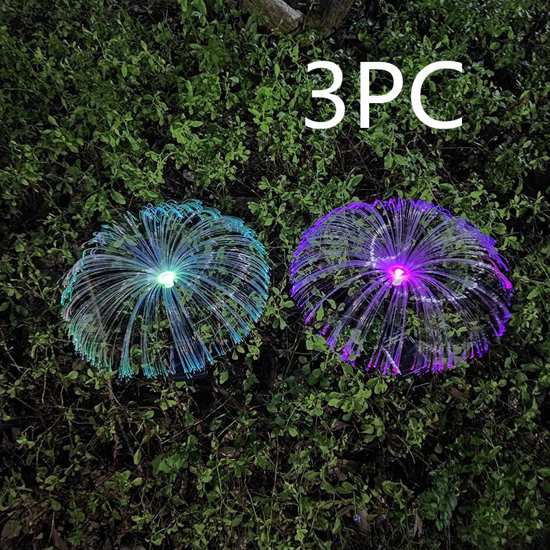 Solar Jellyfish Light Fiber Optic Courtyard Christmas Decoration