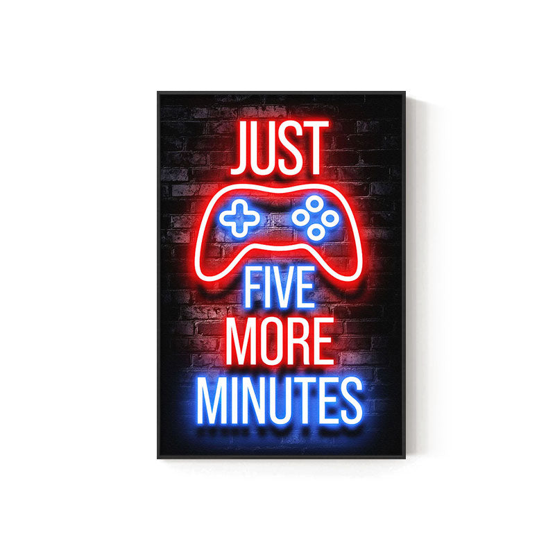 Decorative Picture Hanging On The Handle Of PS Game Machine With Neon Lights