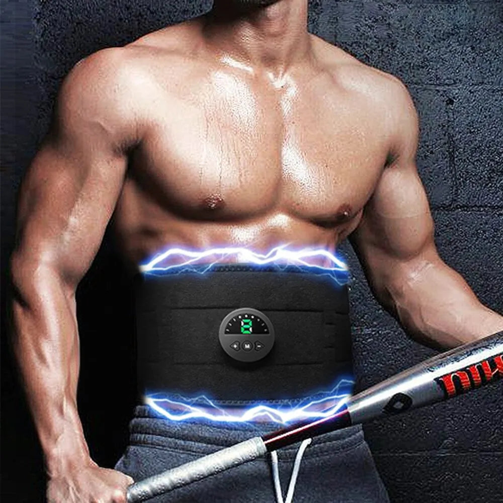 EMS Electric Muscle Stimulator Abs Waist Fitness Vibrating Belt Abdominal Muscle Trainer Weight Loss Slimming Massager