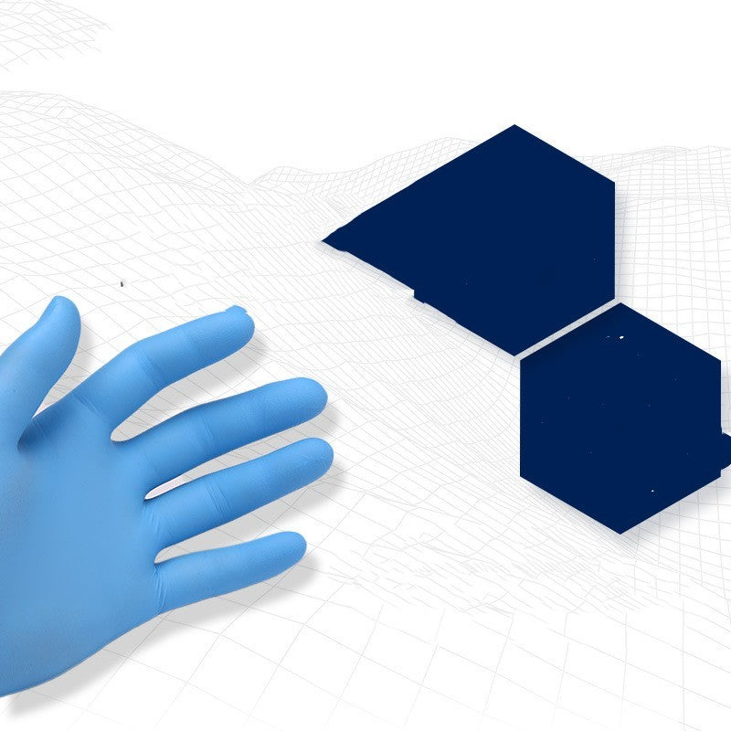 Disposable Blue Inspection Nitrile Rubber Gloves