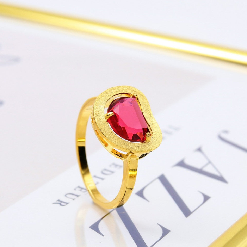 Fashion Luxury Silver Ruby Ring