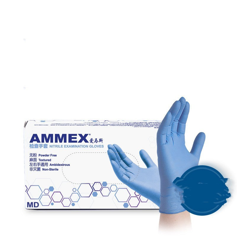 Disposable Blue Inspection Nitrile Rubber Gloves