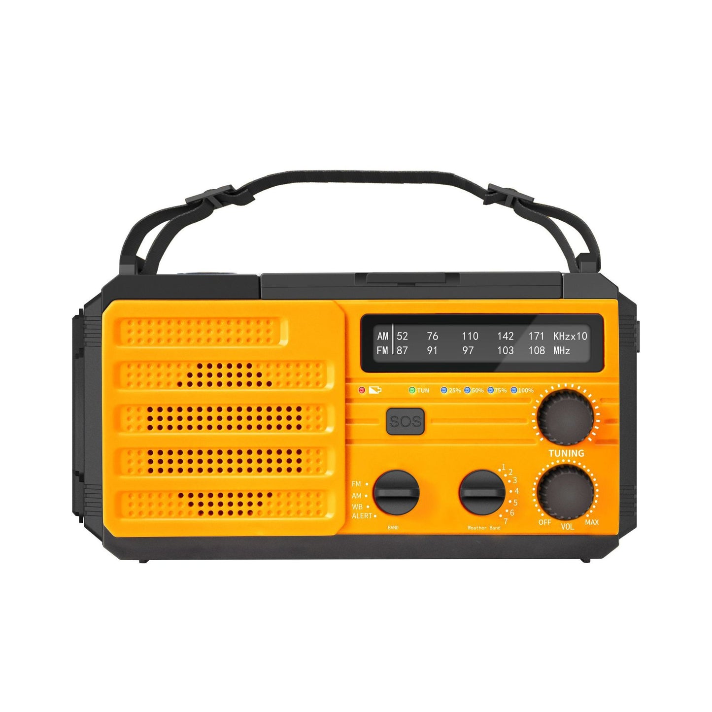 Outdoor Solar Powered Hand Cranked Emergency Radio