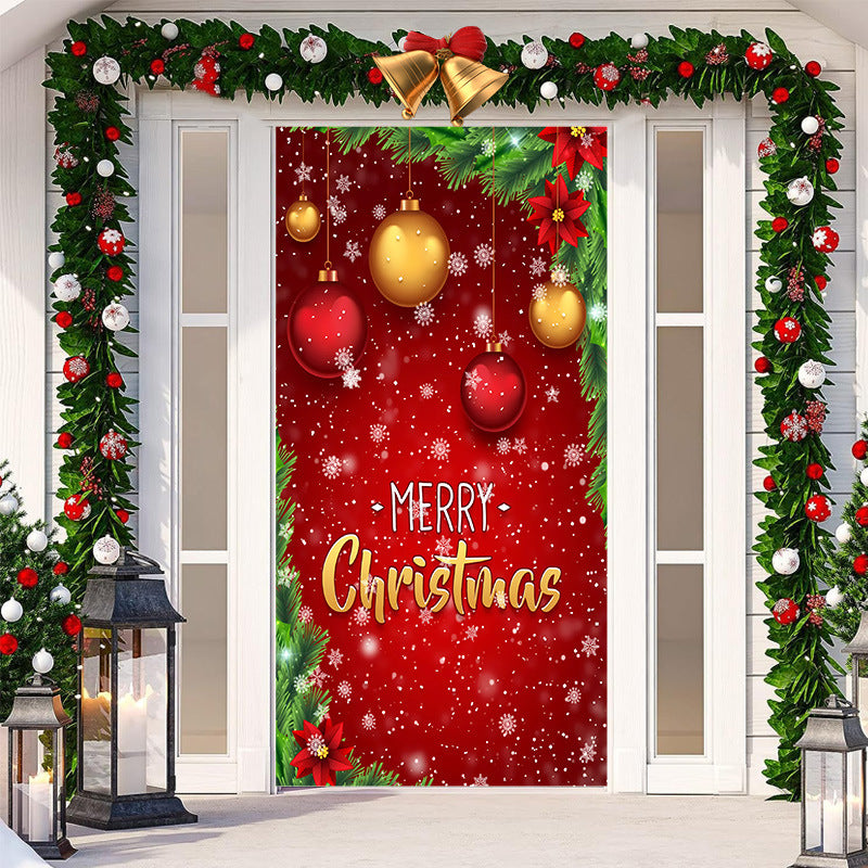 Christmas Festival Door Set Decorative Cloth