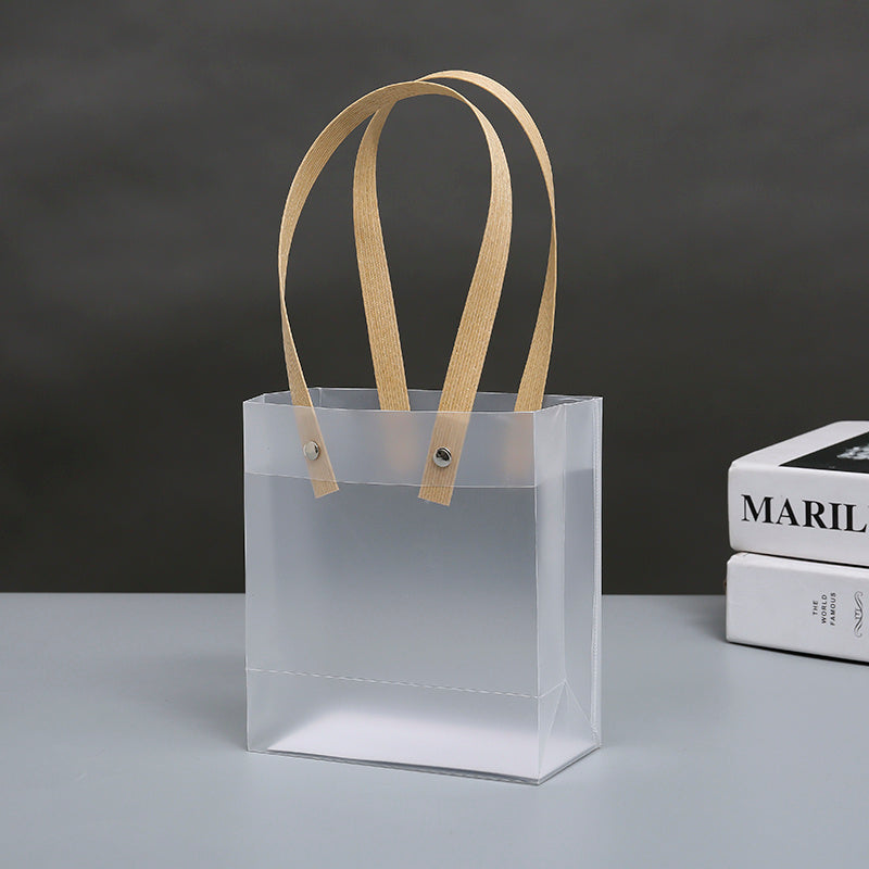 Pvc Transparent Shopping Tote Bag Pp Frosted Plastic - MediaEclat.store