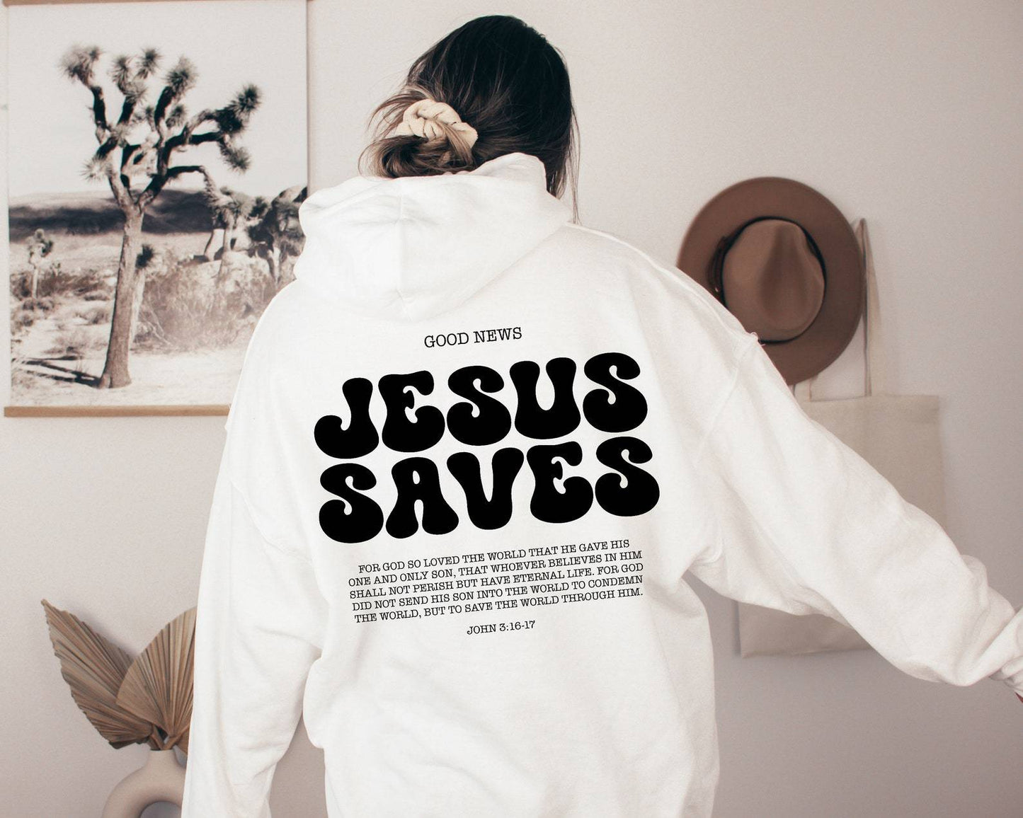 Jesus Saves Hoodie Bible Verses Appear Church Sweater - MediaEclat.store